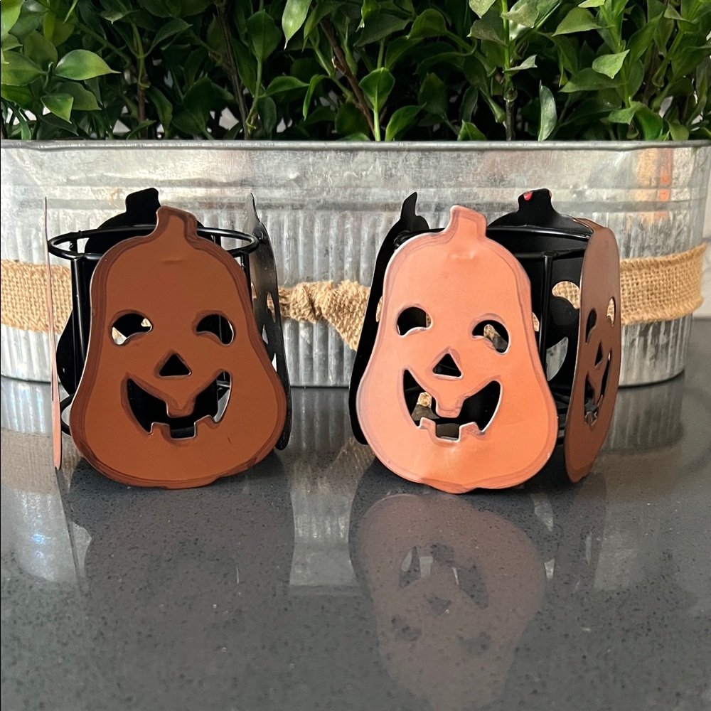 Halloween Pumpkin Candle Holders